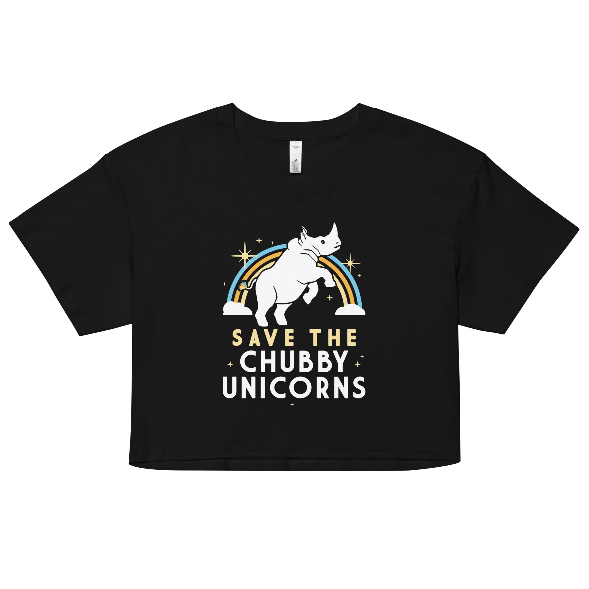 Save The Chubby Unicorns Women's Crop Tee