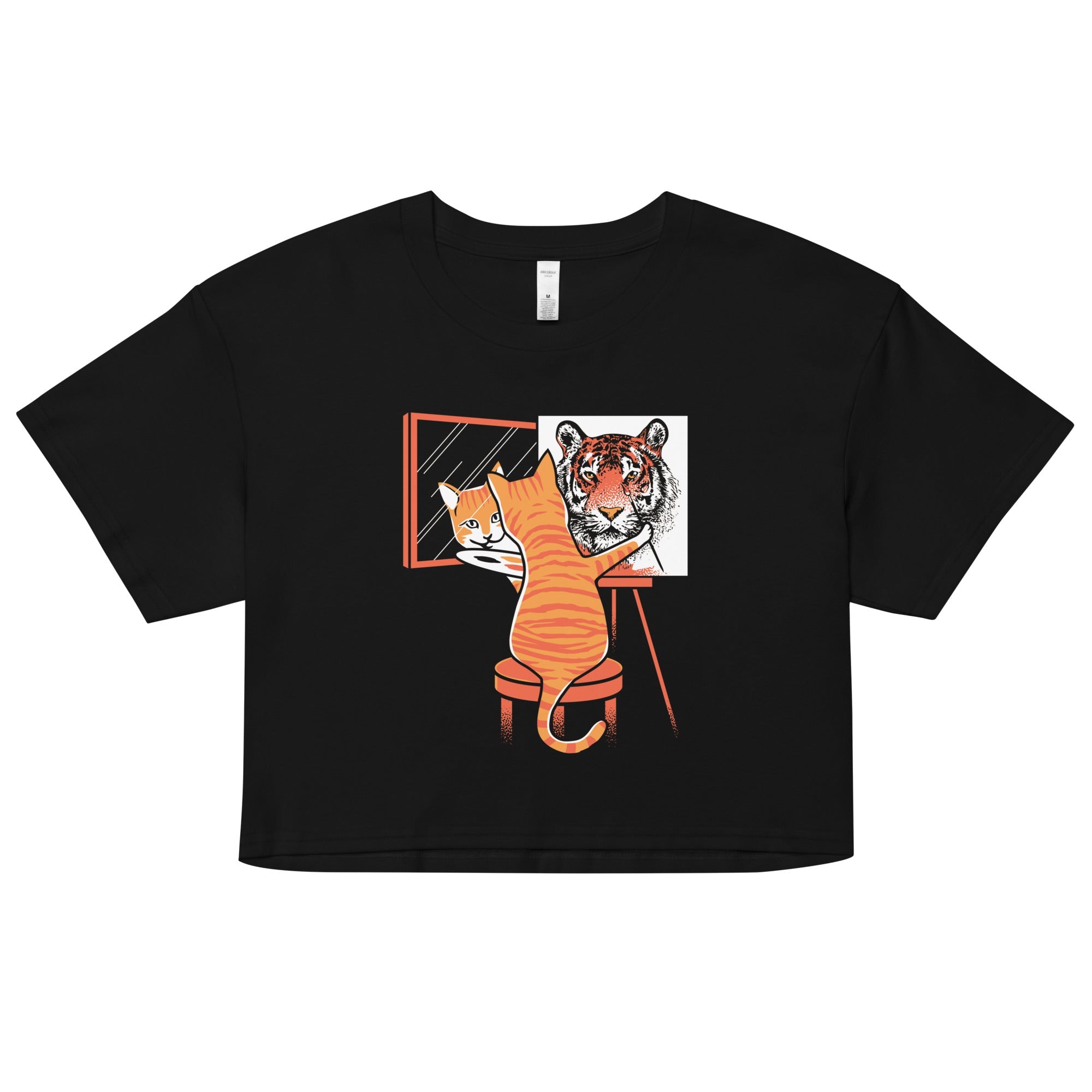 Cat Self Portrait Women's Crop Tee