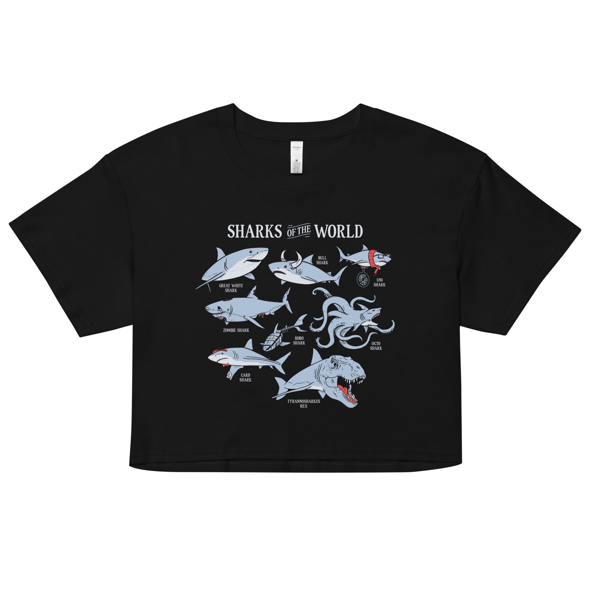 Sharks Of The World Women's Crop Tee