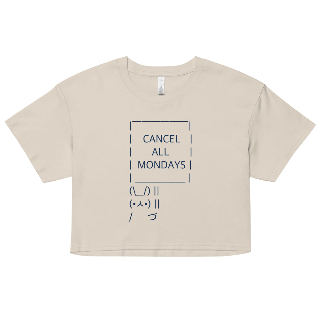 Cancel All Mondays Bunny Women's Crop Tee