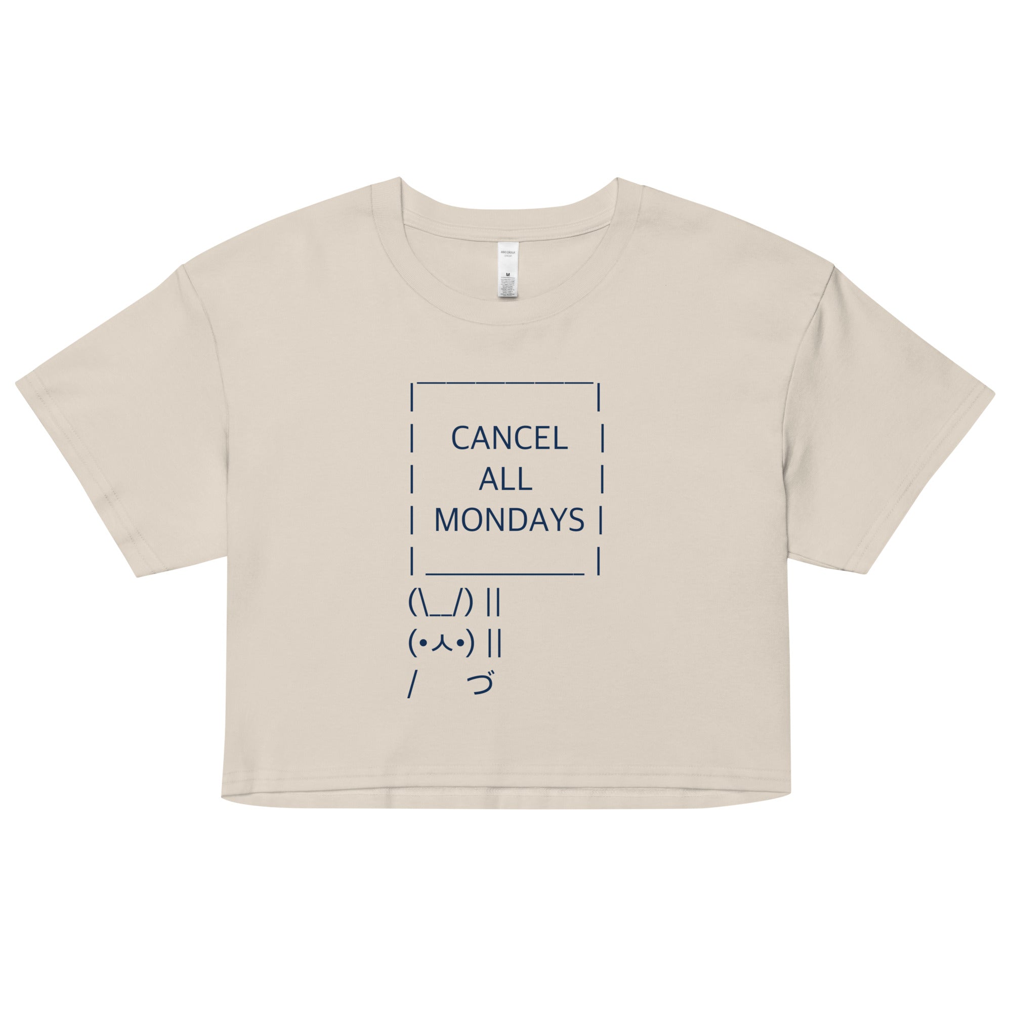 Cancel All Mondays Bunny Women's Crop Tee