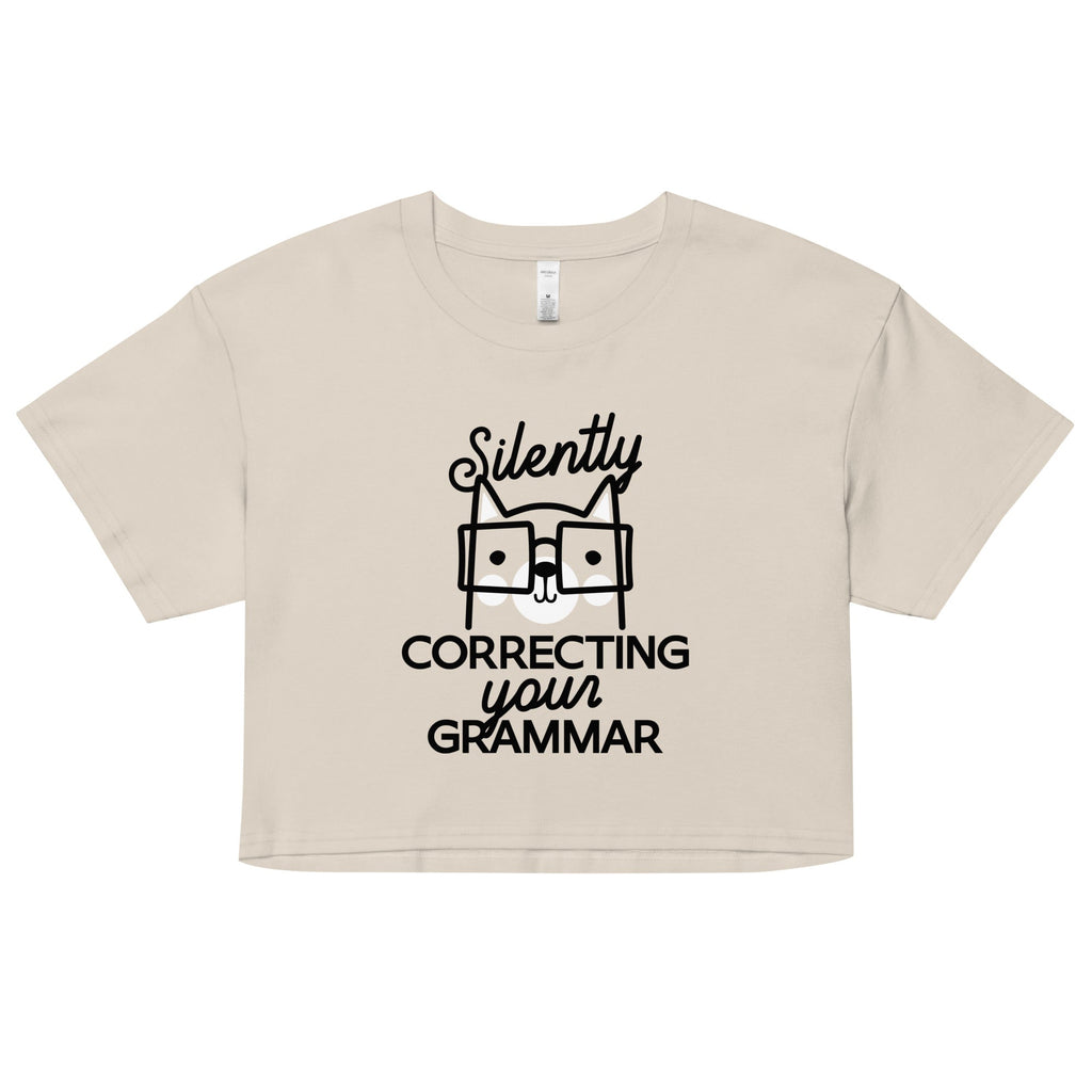 Silently Correcting Your Grammar Women's Crop Tee
