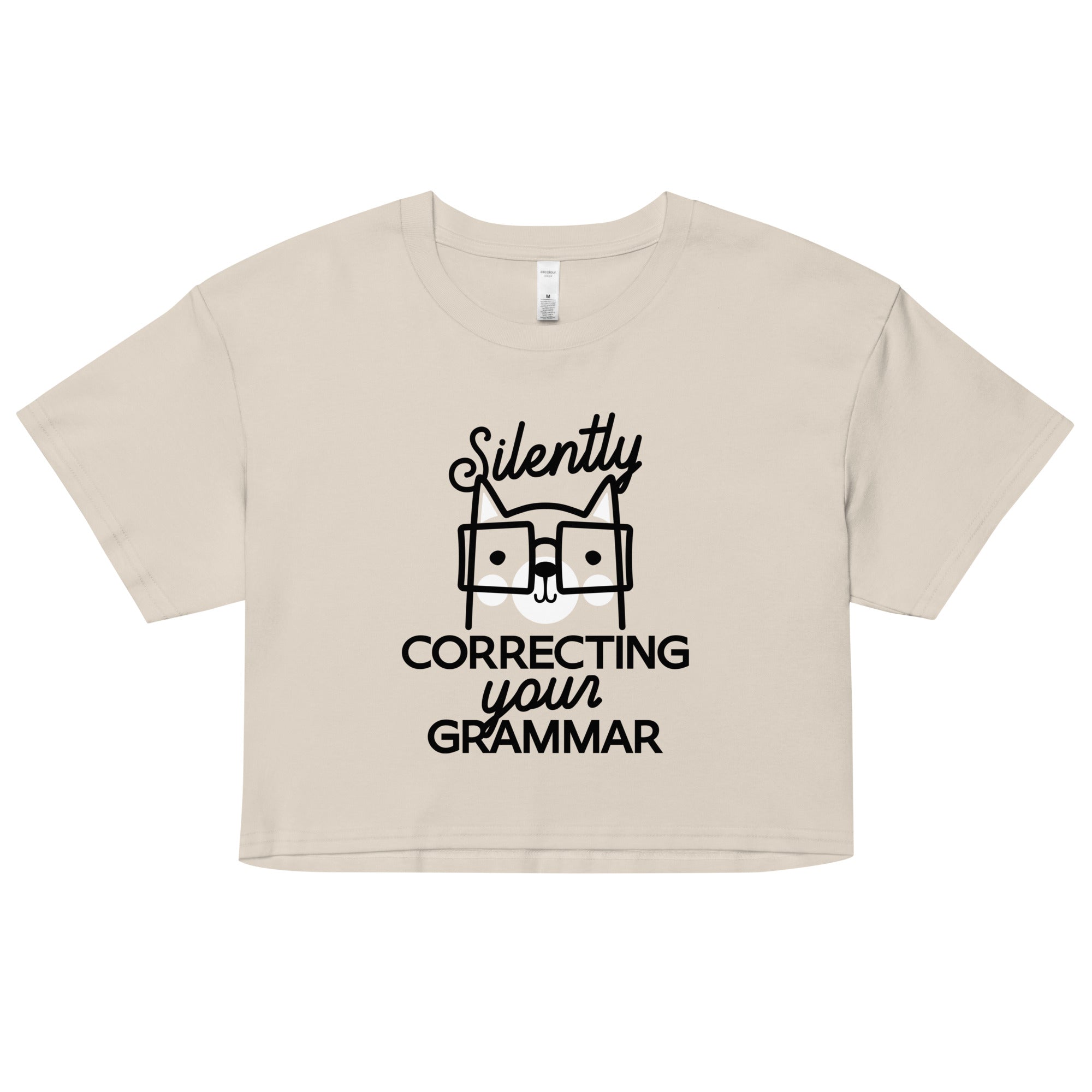 Silently Correcting Your Grammar Women's Crop Tee