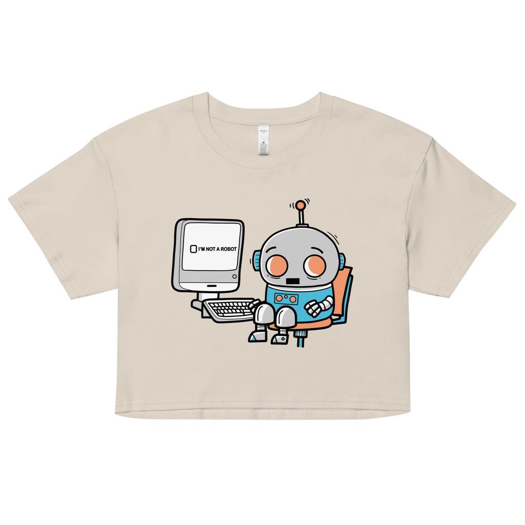 Robot Captcha Women's Crop Tee