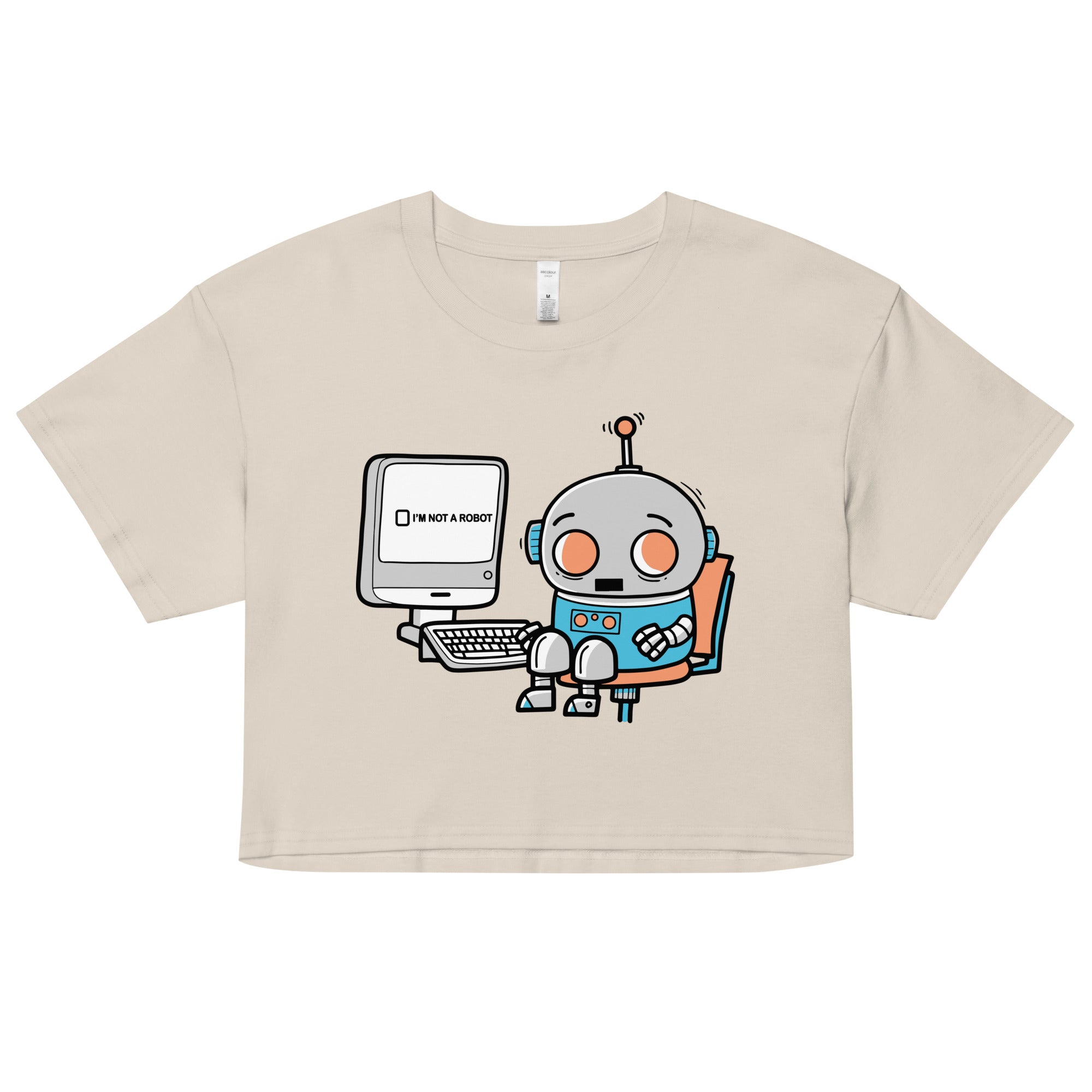Robot Captcha Women's Crop Tee