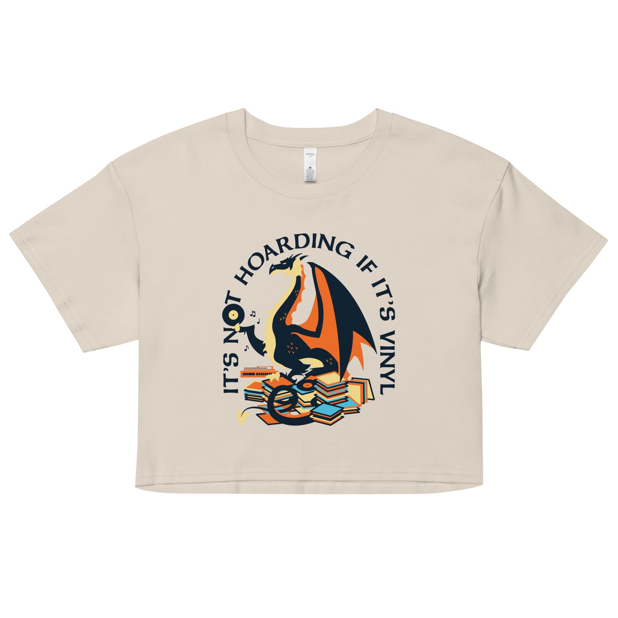 It's Not Hoarding If It's Vinyl Women's Crop Tee