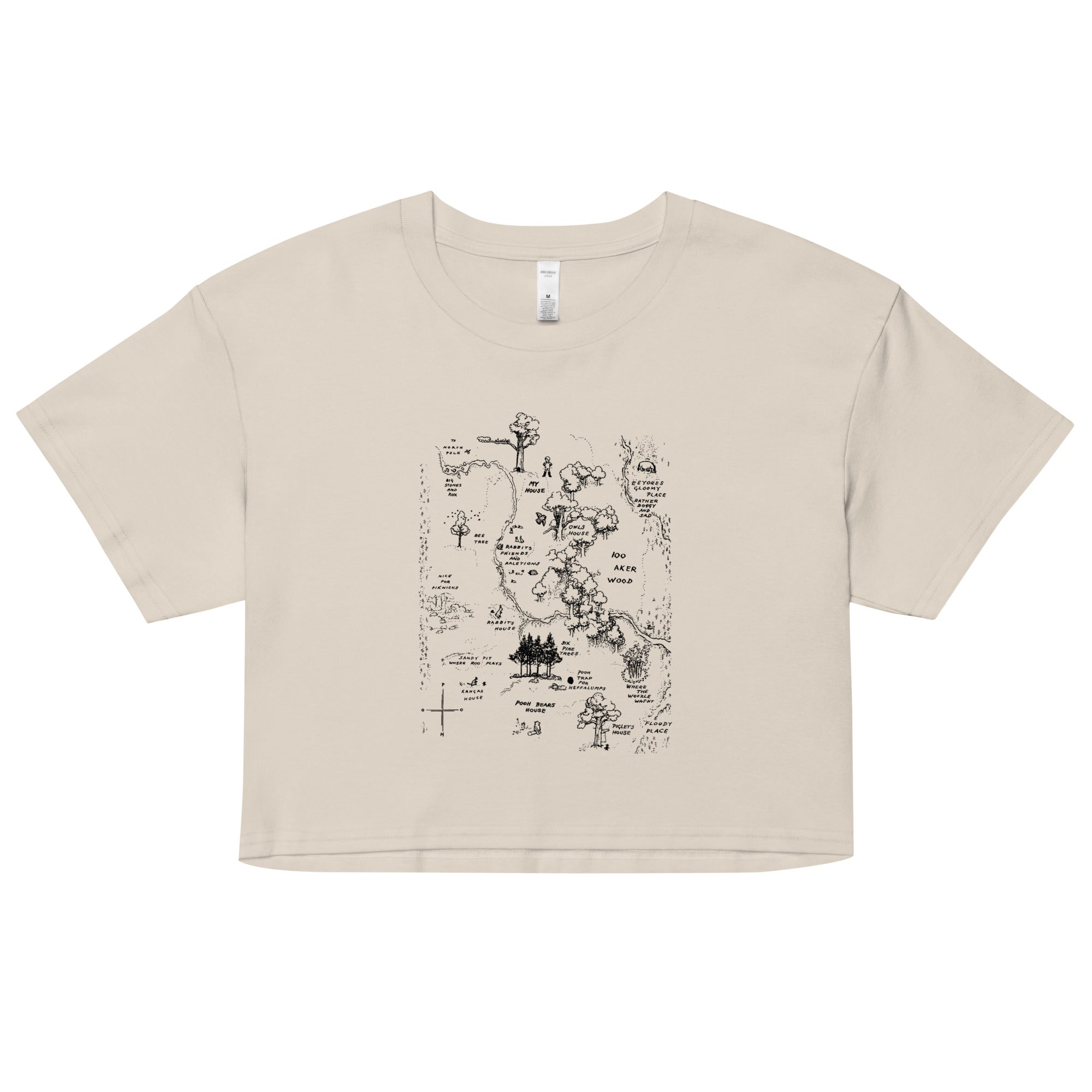 100 Acre Map Women's Crop Tee