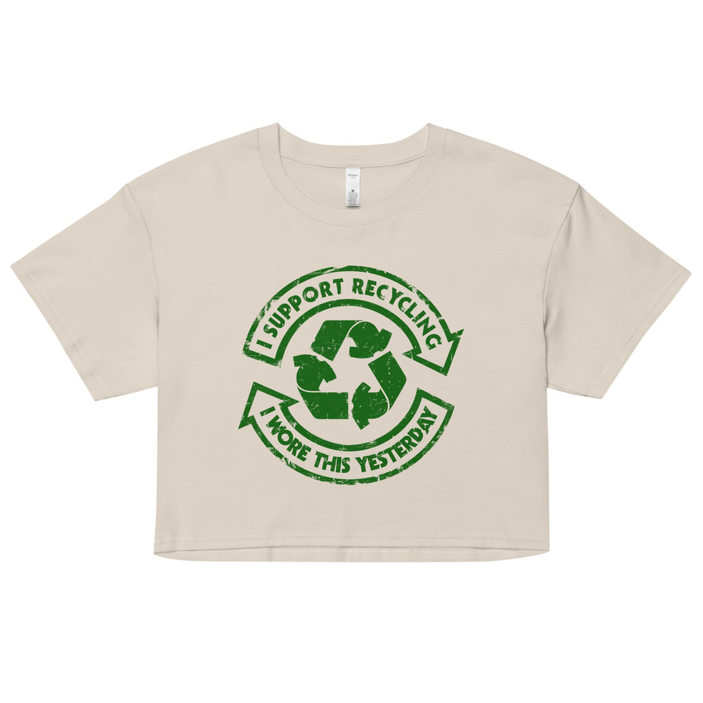 I Support Recycling Women's Crop Tee