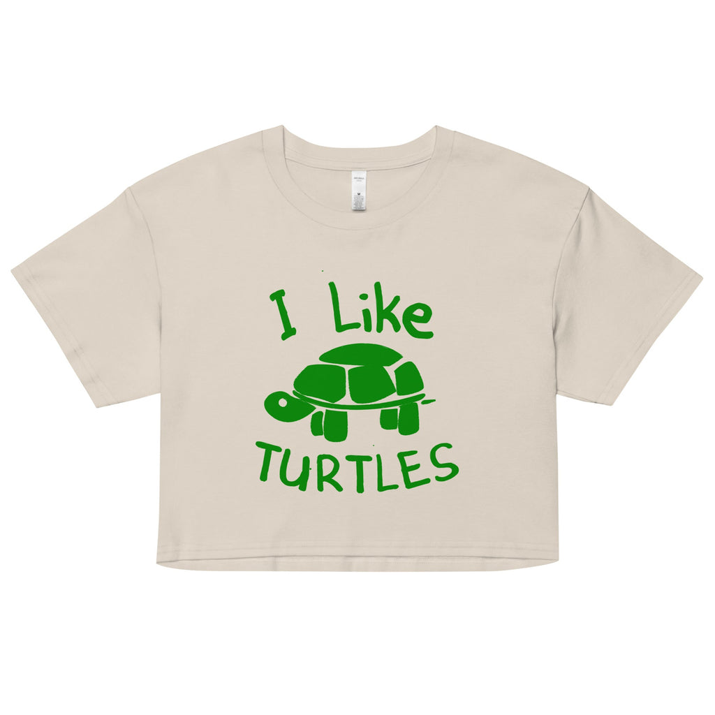 I Like Turtles Women's Crop Tee