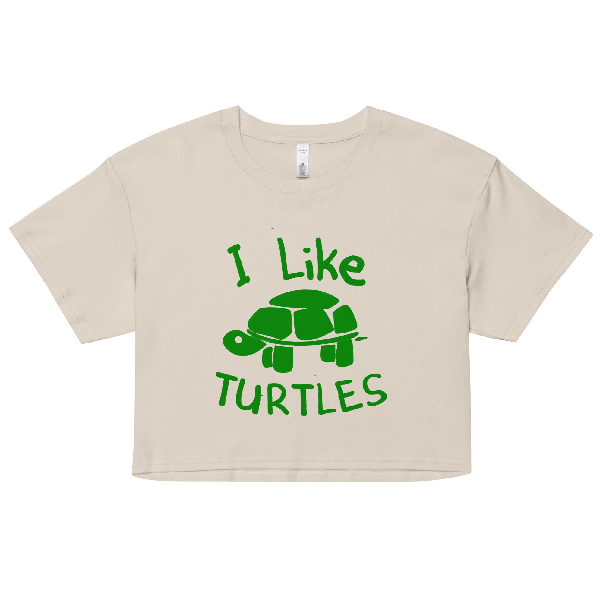 I Like Turtles Women's Crop Tee