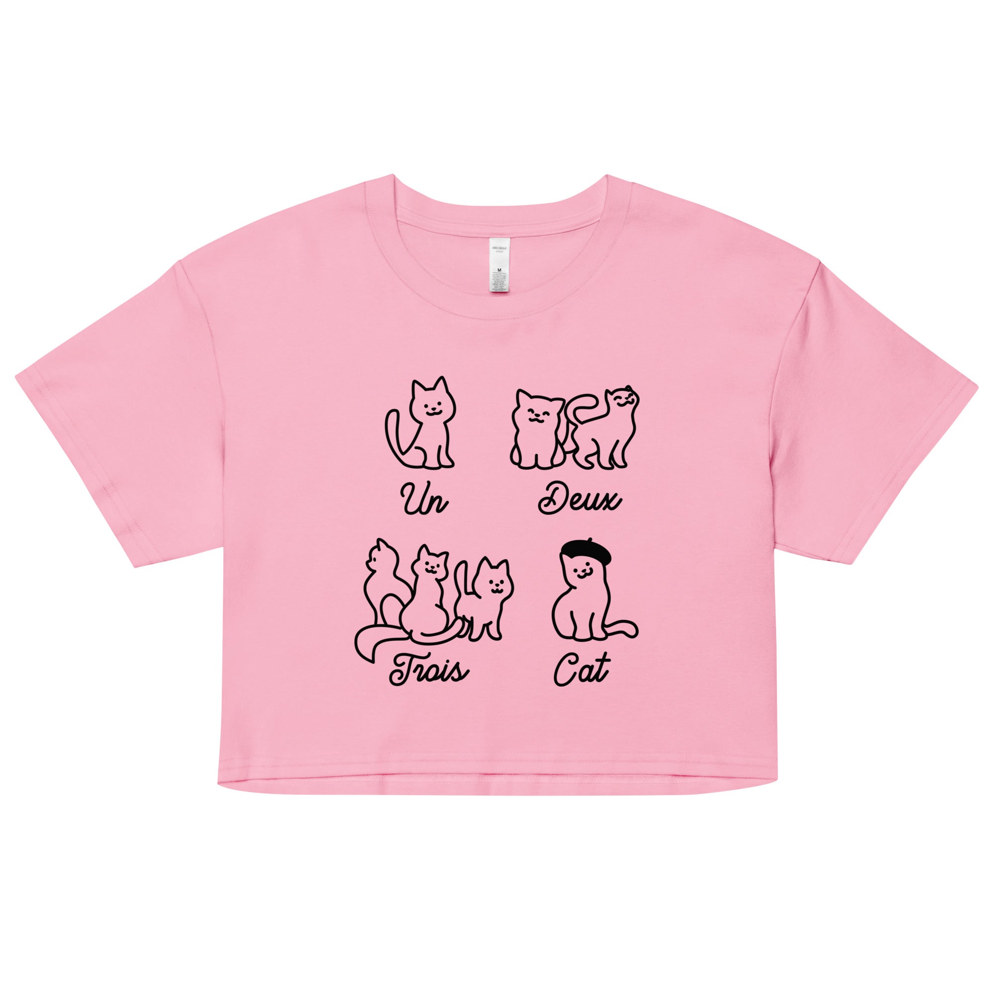 Un Deux Trois Cat Women's Crop Tee