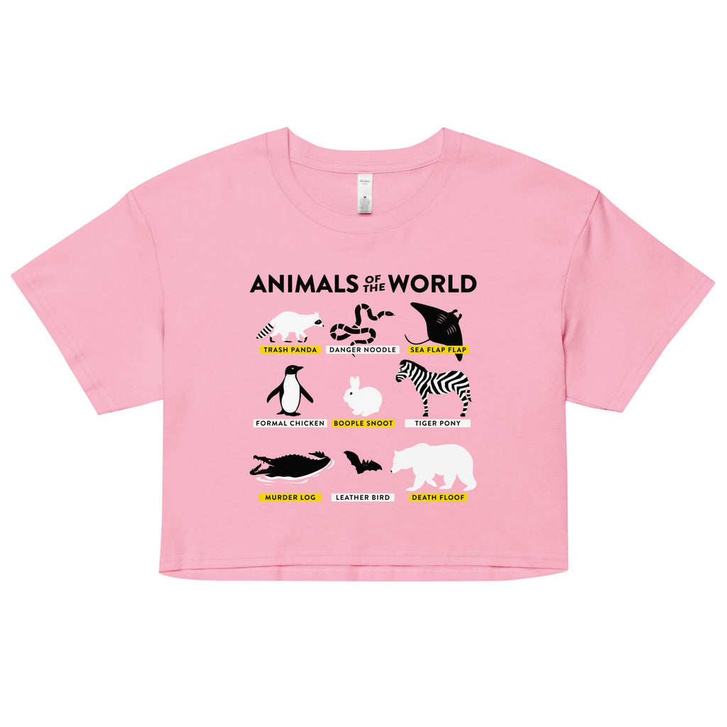 Animals Of The World Women's Crop Tee