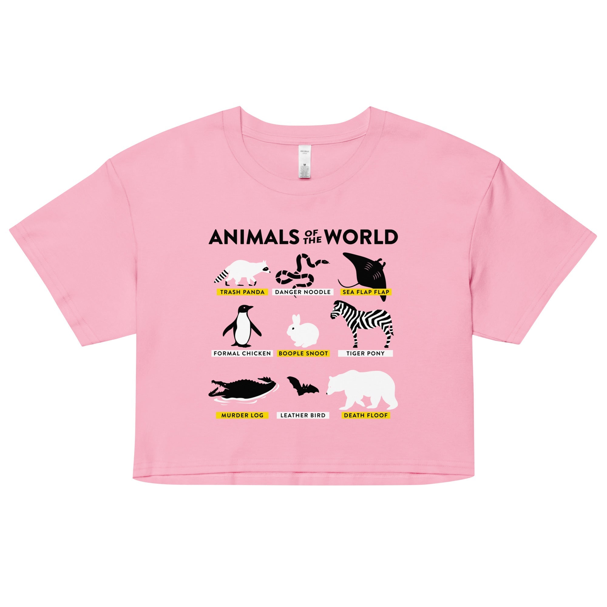 Animals Of The World Women's Crop Tee