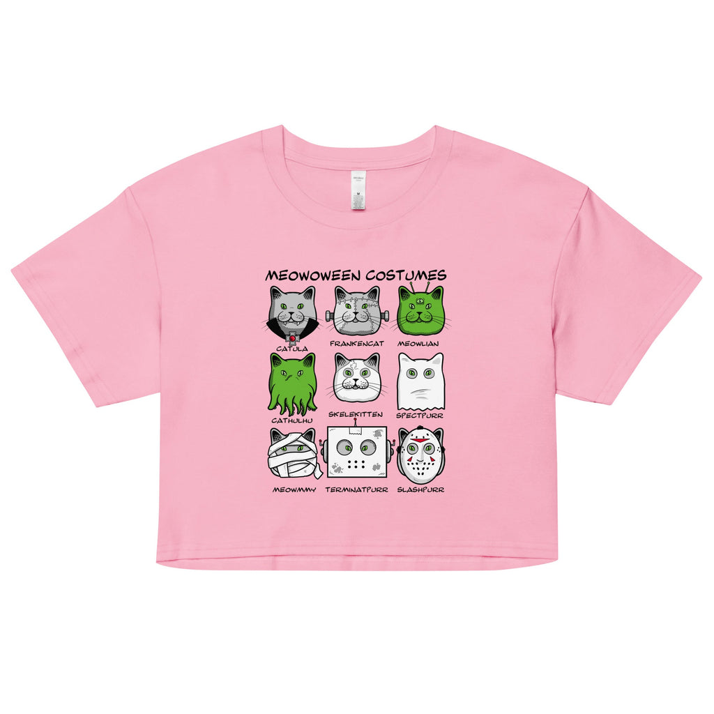 Meowoween Costumes Women's Crop Tee