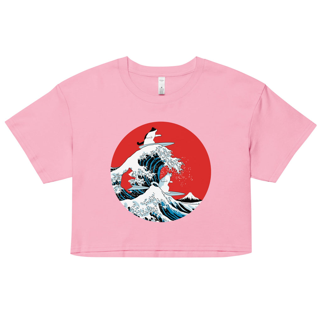 Big Wave Cats Women's Crop Tee