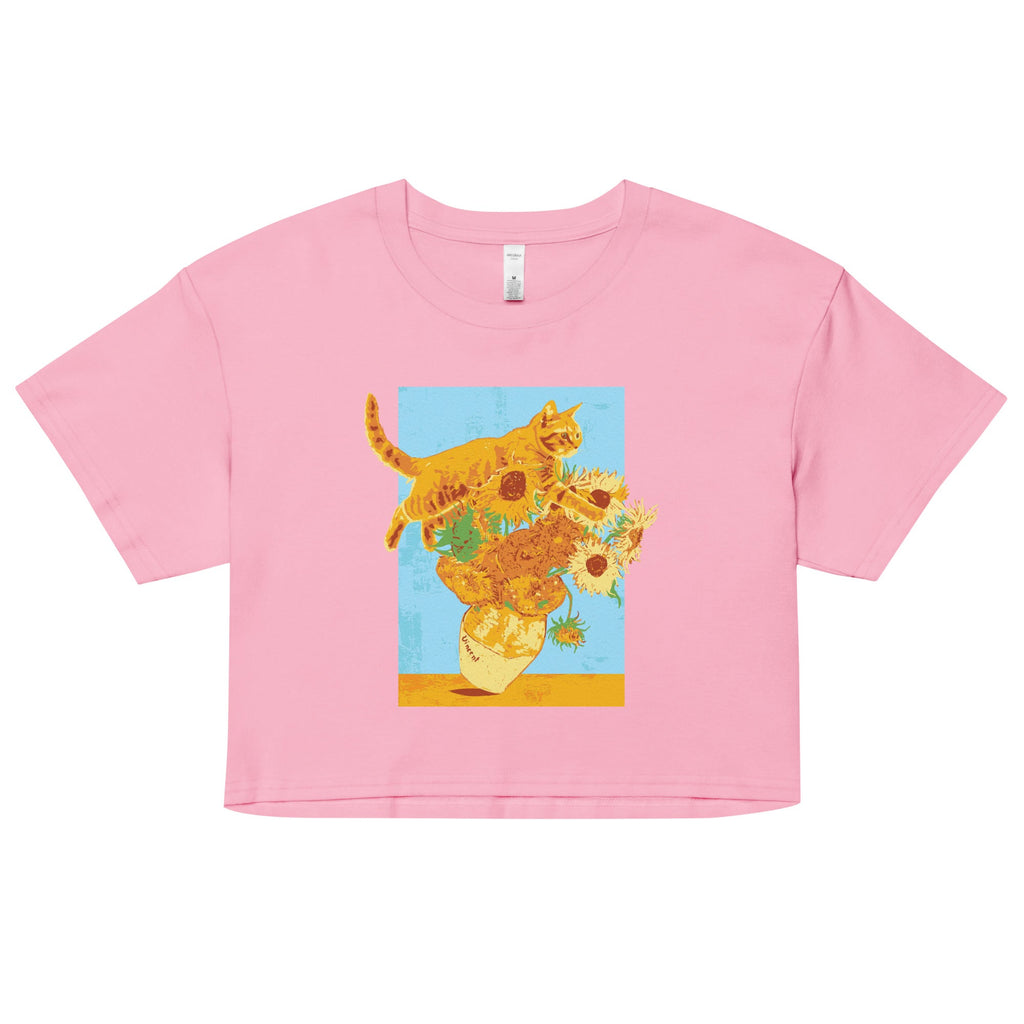 Van Gogh's Cat Women's Crop Tee