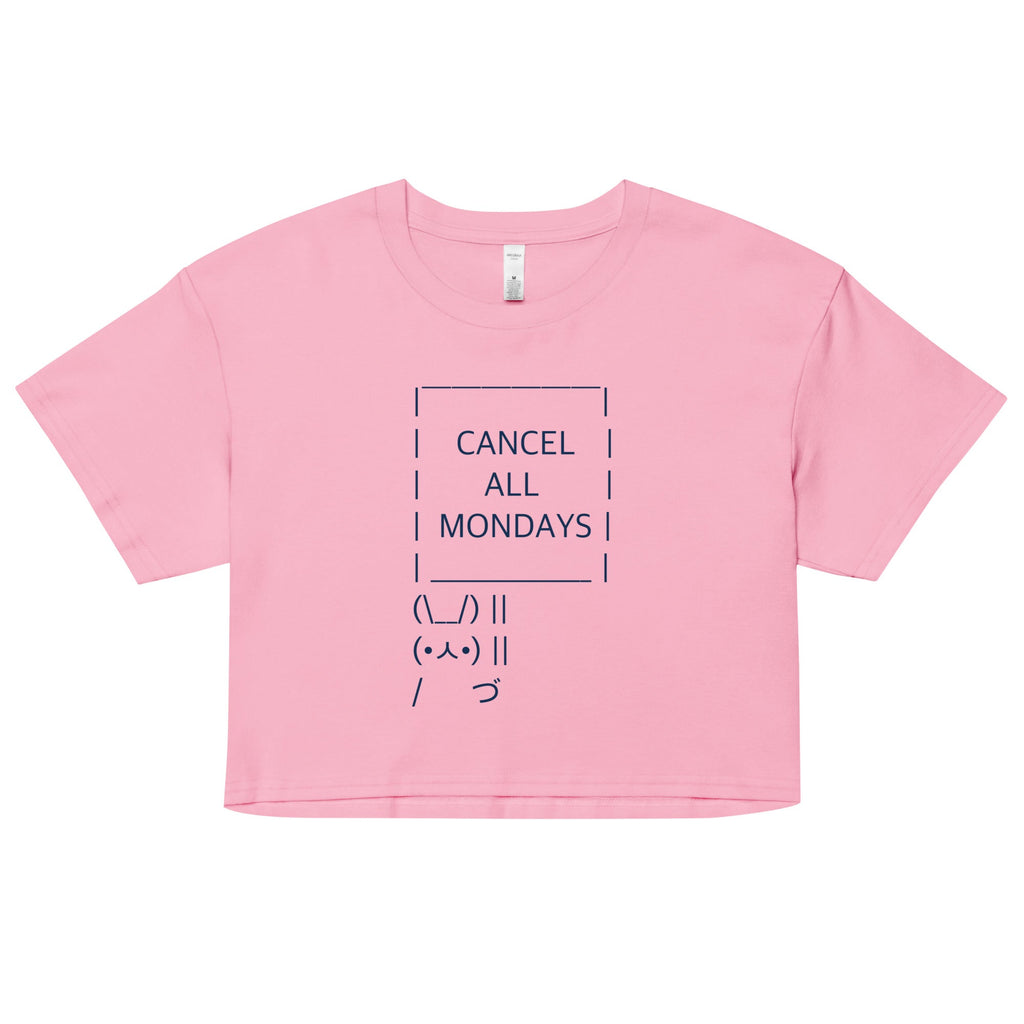 Cancel All Mondays Bunny Women's Crop Tee