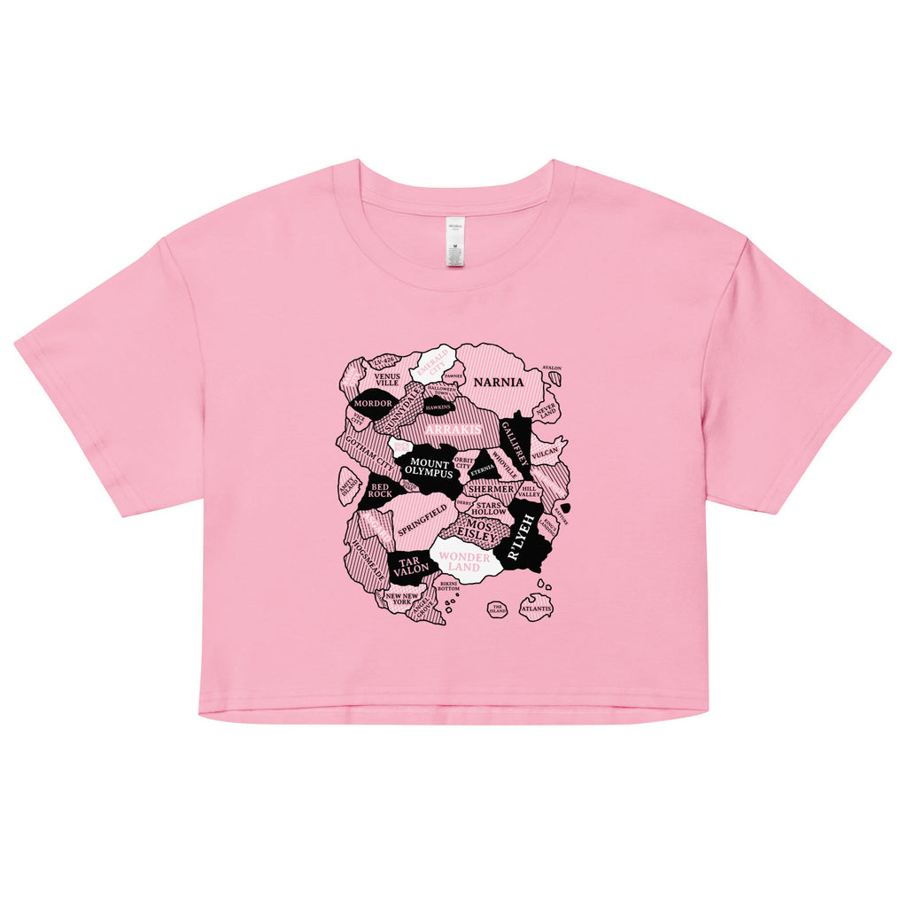 World Map Women's Crop Tee