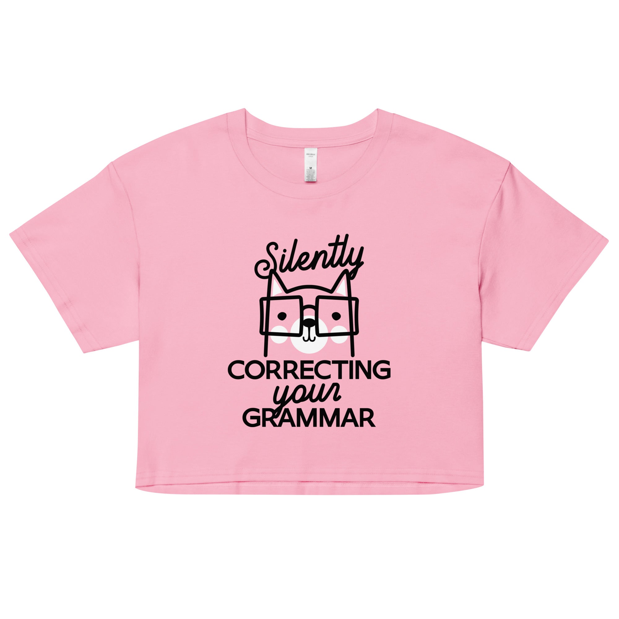 Silently Correcting Your Grammar Women's Crop Tee