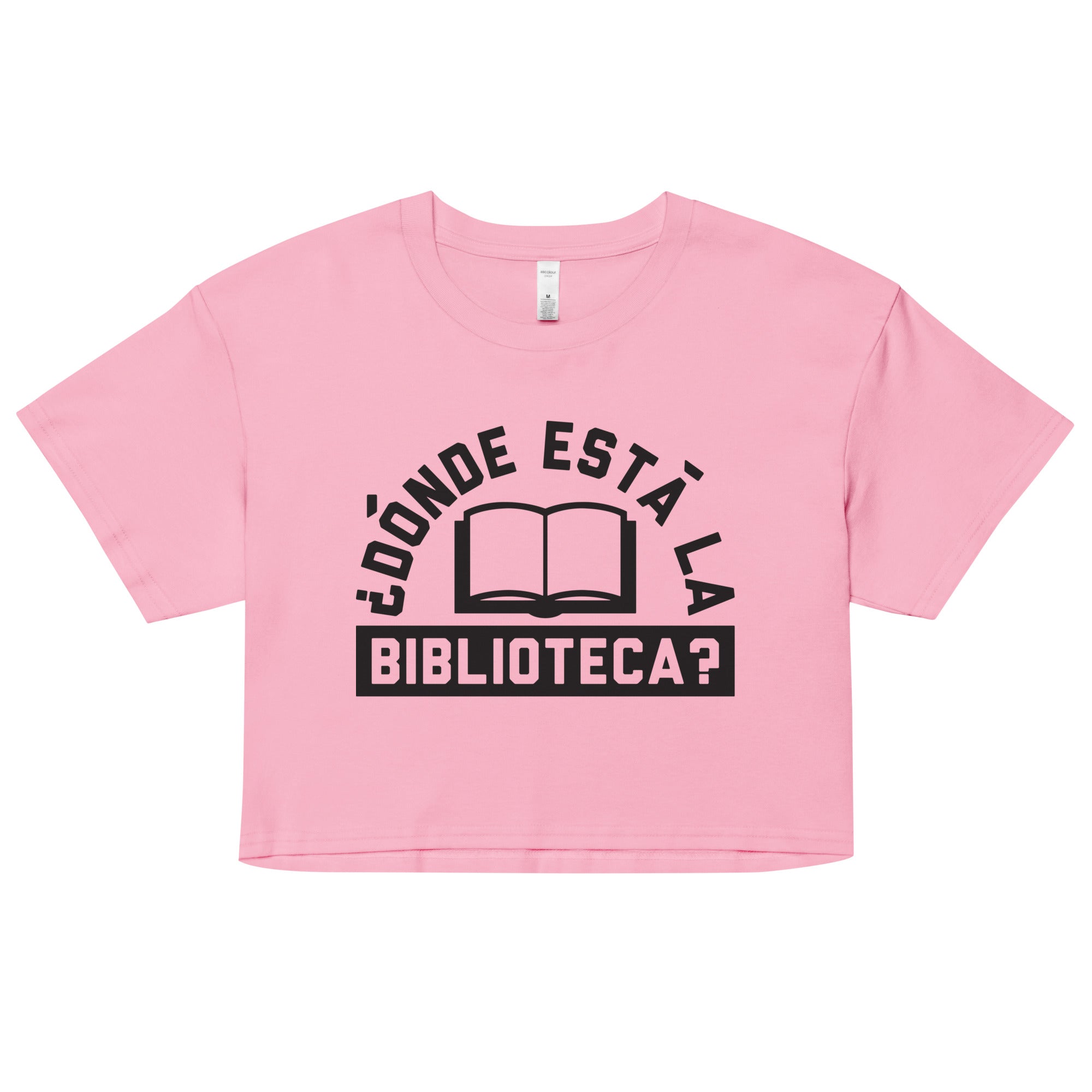 Donde Esta La Biblioteca? Women's Crop Tee