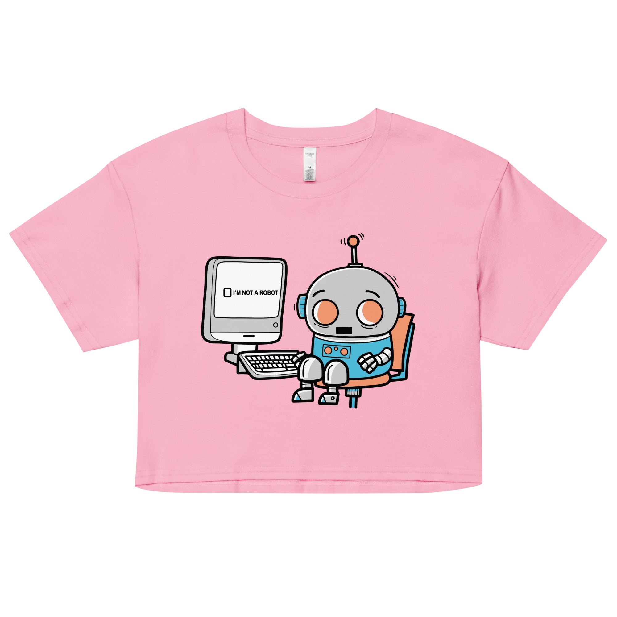 Robot Captcha Women's Crop Tee