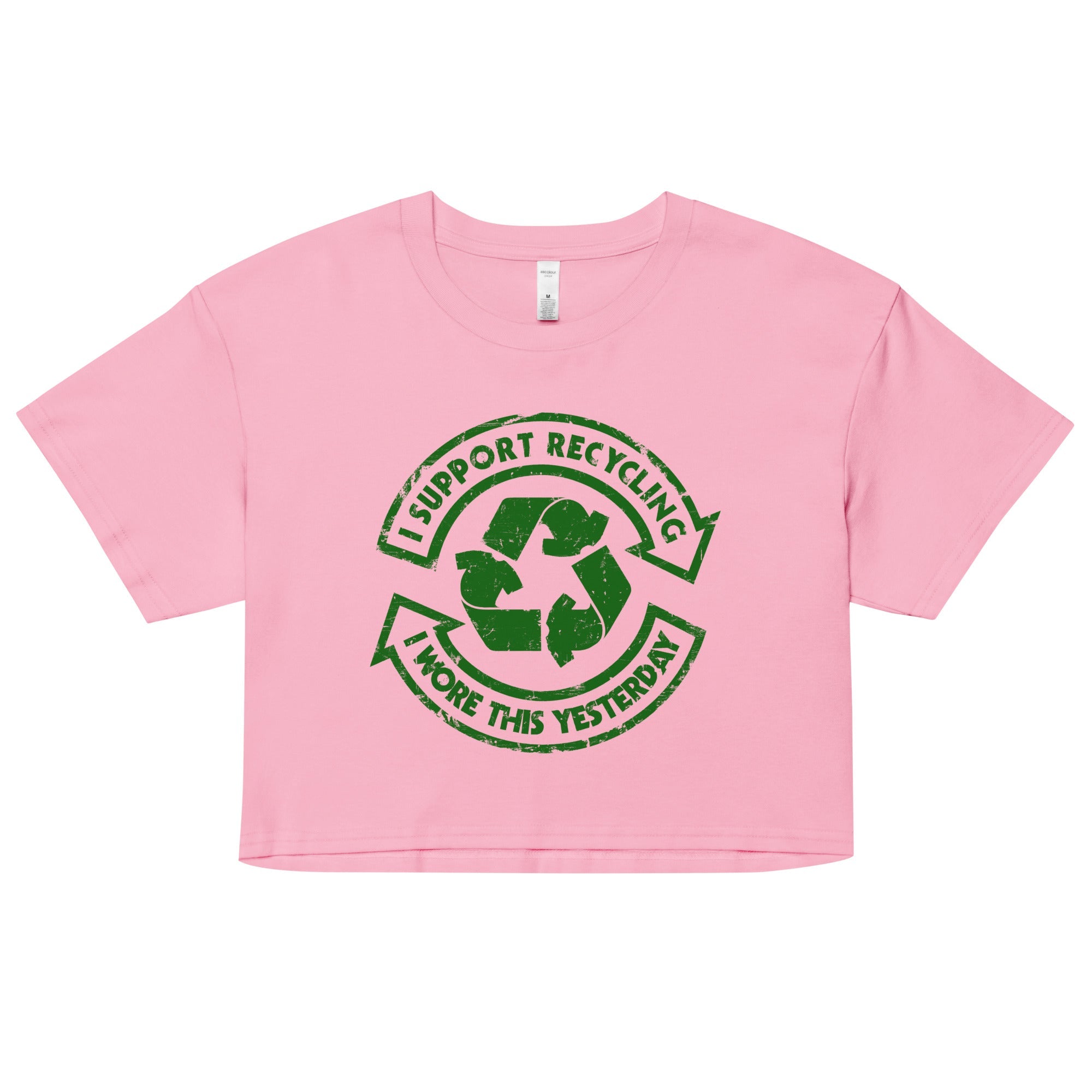 I Support Recycling Women's Crop Tee