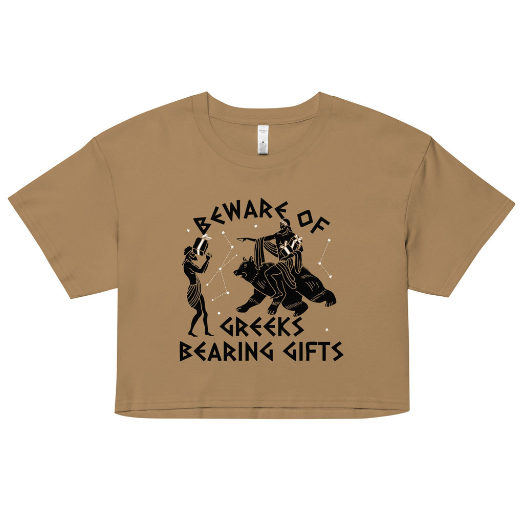 Beware Of Greeks Bearing Gifts Women's Crop Tee