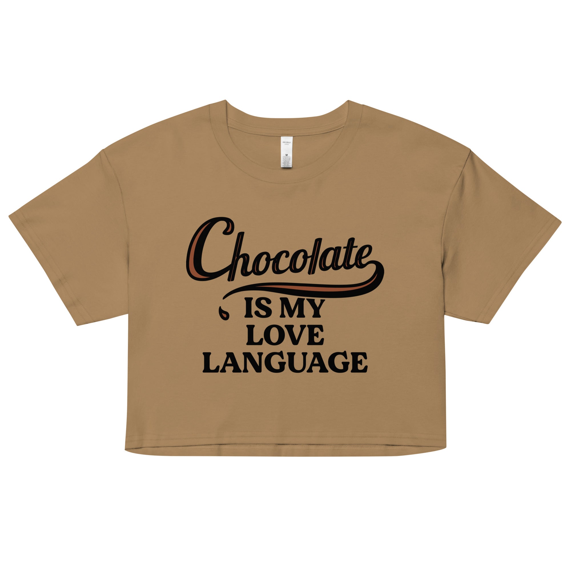 Chocolate Is My Love Language Women's Crop Tee