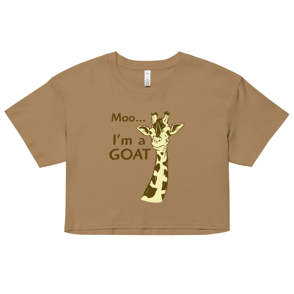Moo, I'm A Goat Women's Crop Tee