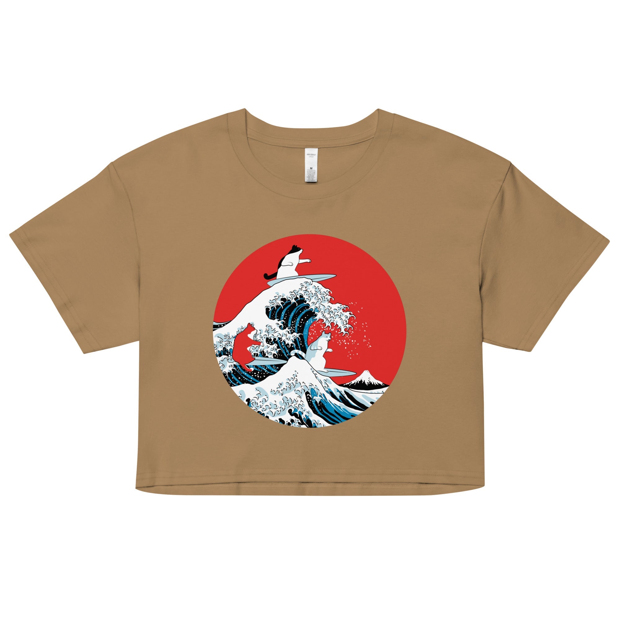 Big Wave Cats Women's Crop Tee
