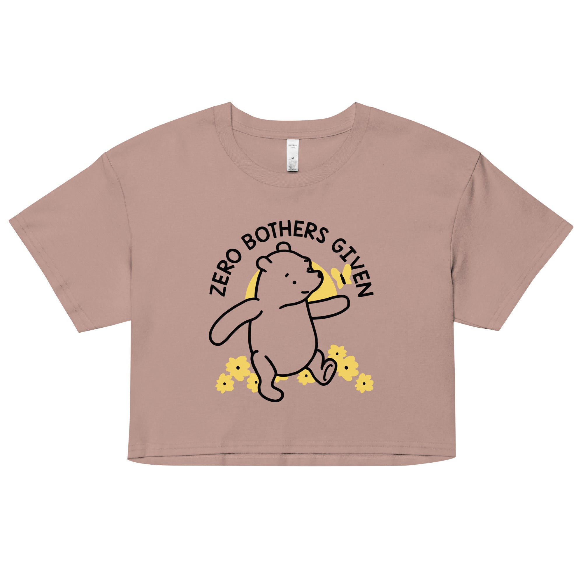 Zero Bothers Given Women's Crop Tee