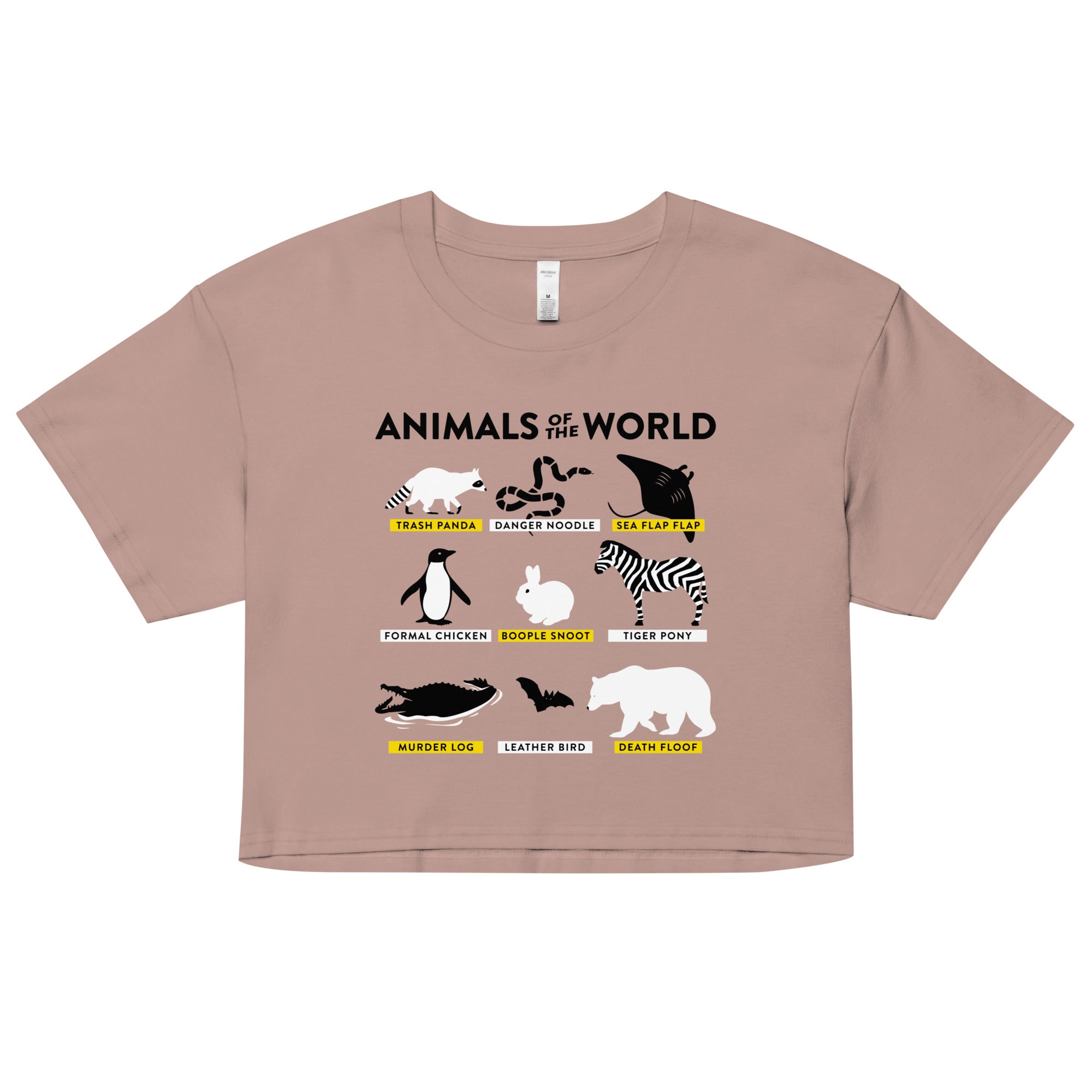 Animals Of The World Women's Crop Tee