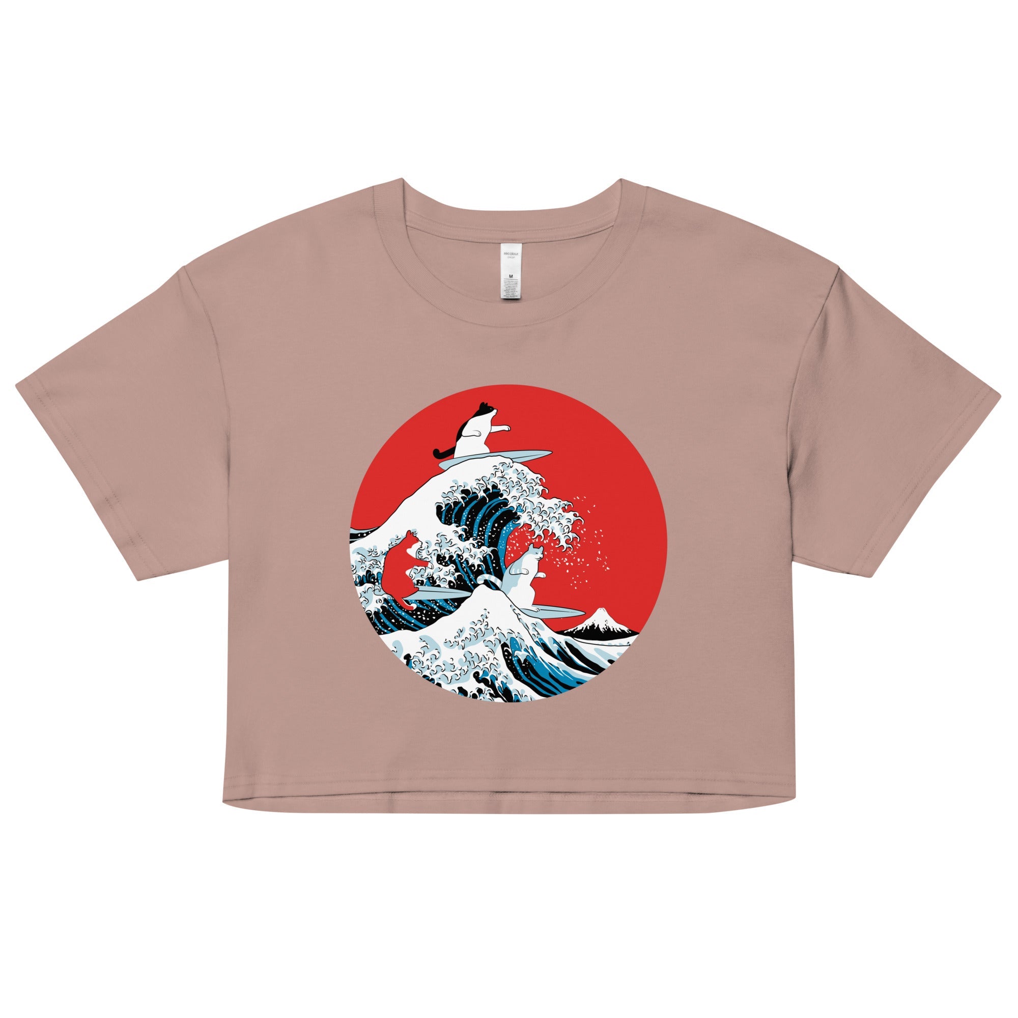 Big Wave Cats Women's Crop Tee