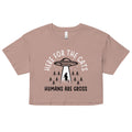 Here For The Cats, Humans Are Gross Women's Crop Tee
