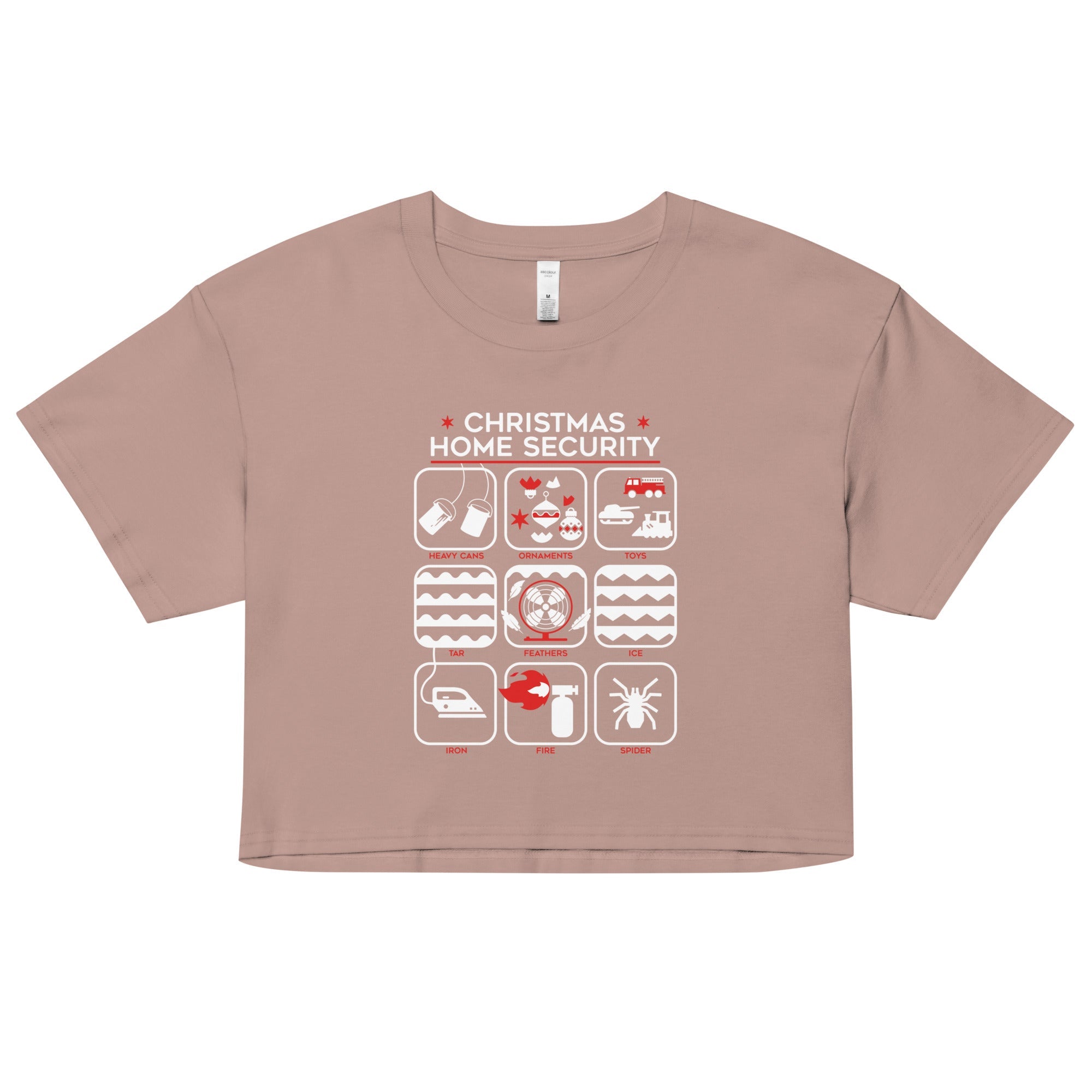 Christmas Home Security Women's Crop Tee