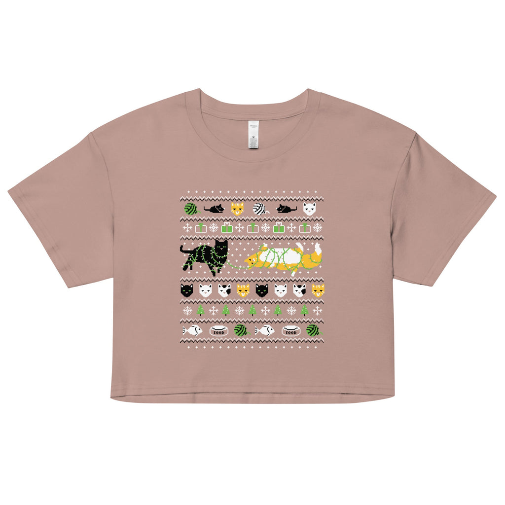 Ugly Cat Sweater Women's Crop Tee