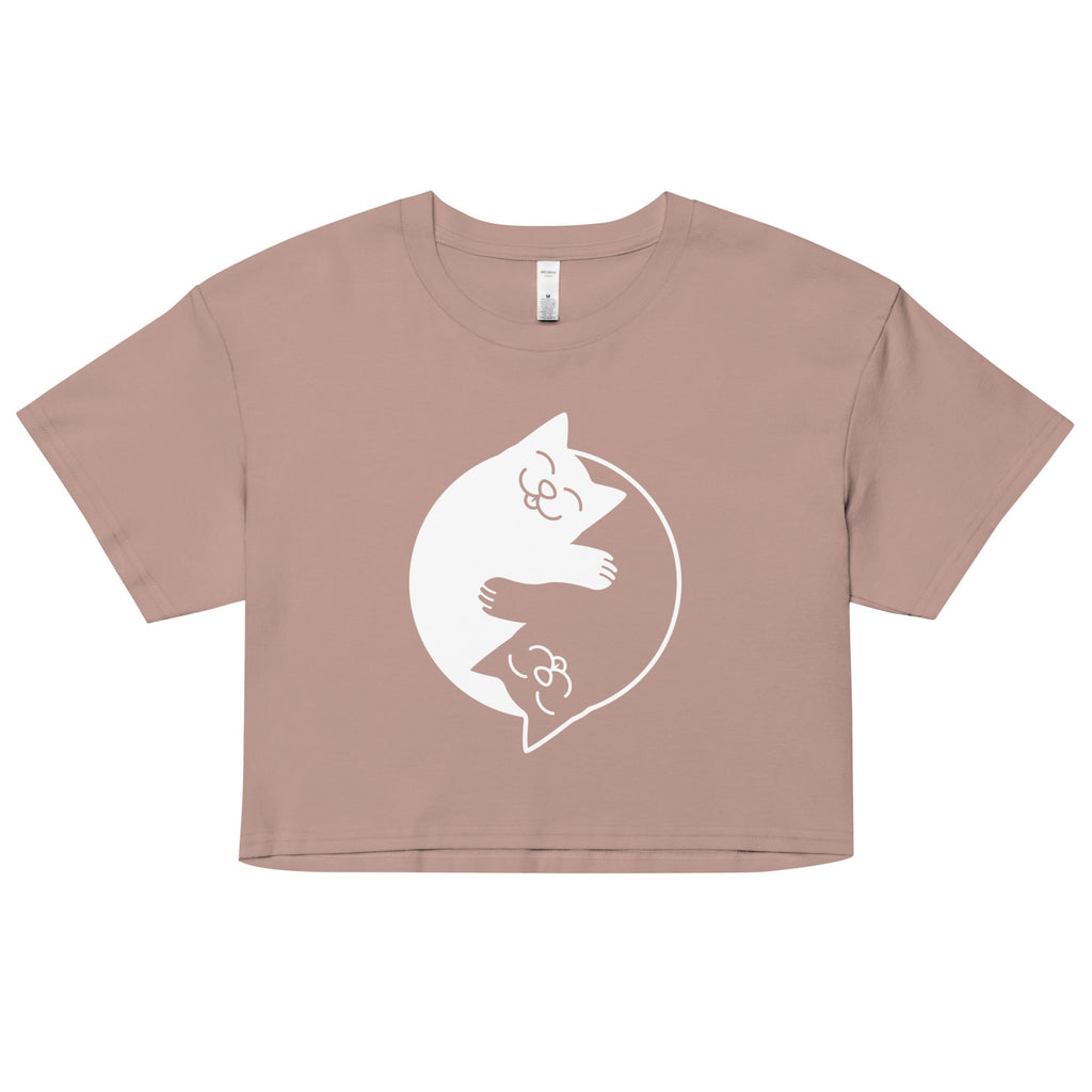 Yin Yang Cats Women's Crop Tee