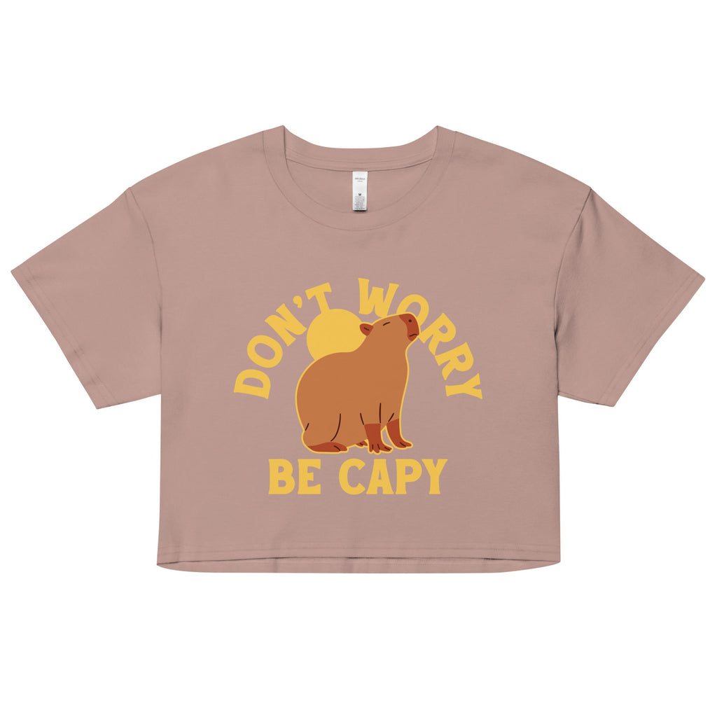 Don't Worry Be Capy Women's Crop Tee