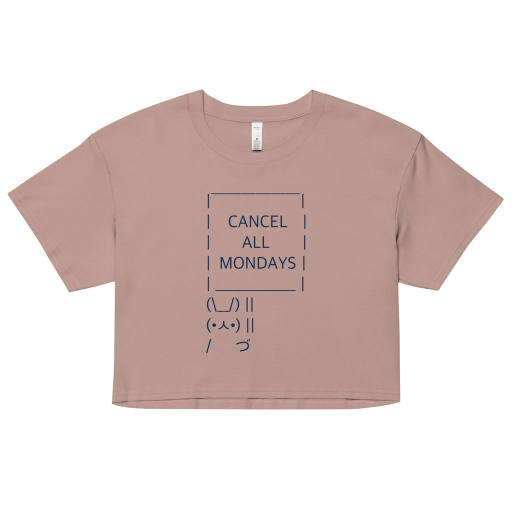 Cancel All Mondays Bunny Women's Crop Tee