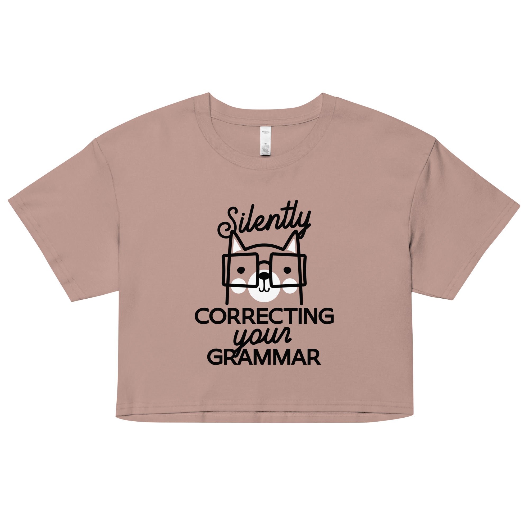 Silently Correcting Your Grammar Women's Crop Tee