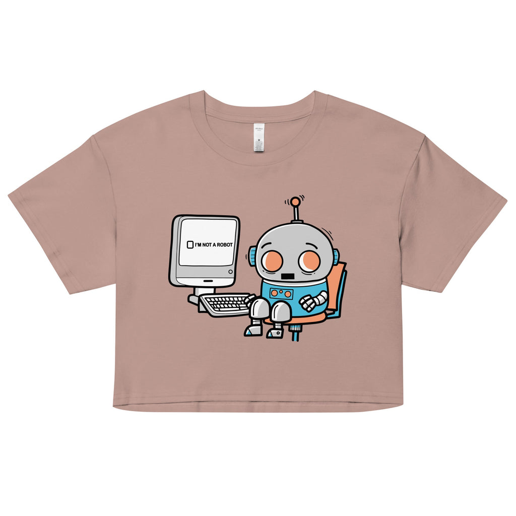 Robot Captcha Women's Crop Tee