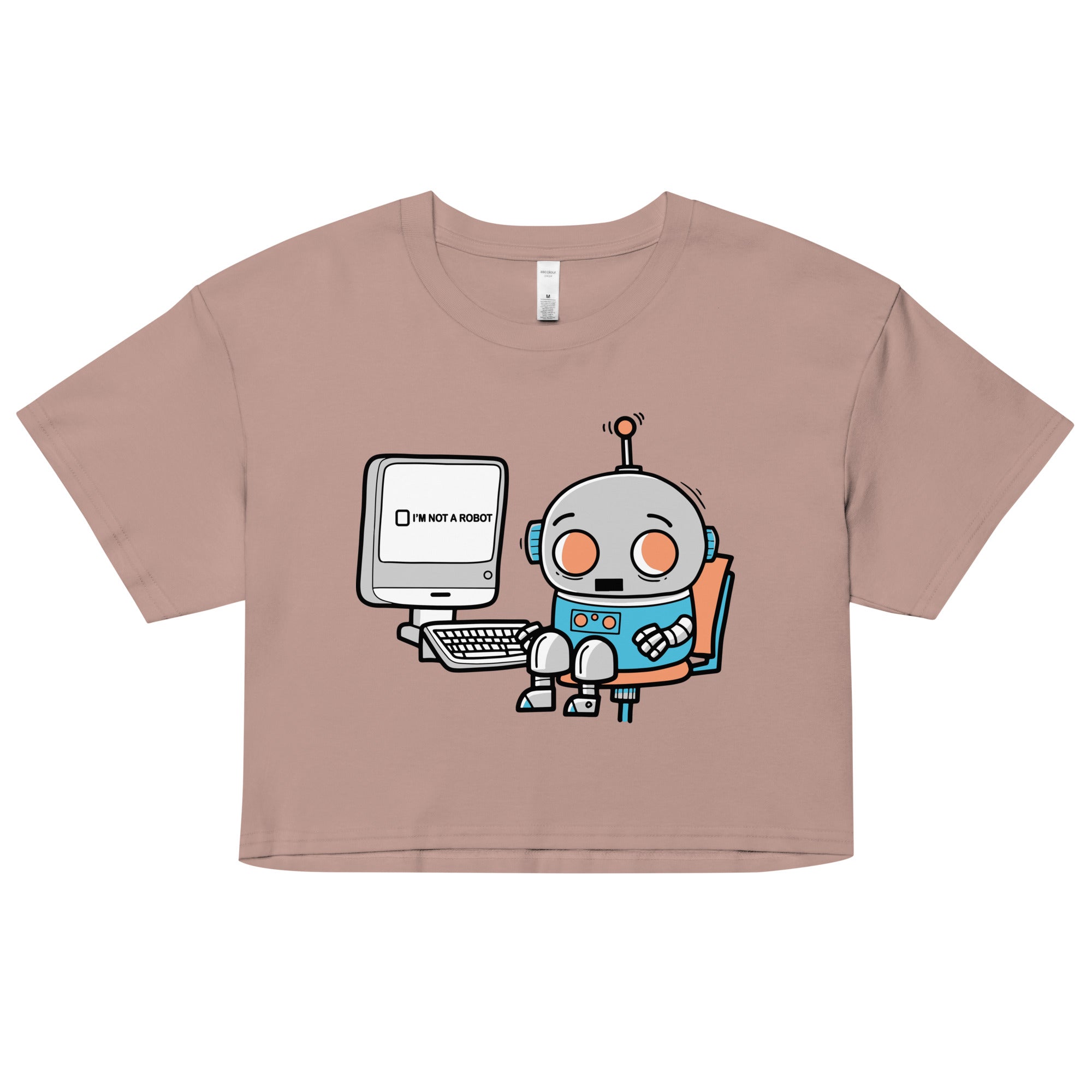 Robot Captcha Women's Crop Tee