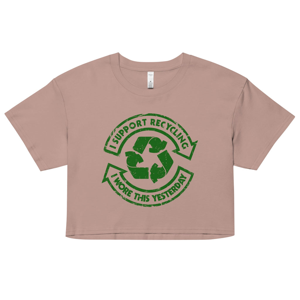 I Support Recycling Women's Crop Tee
