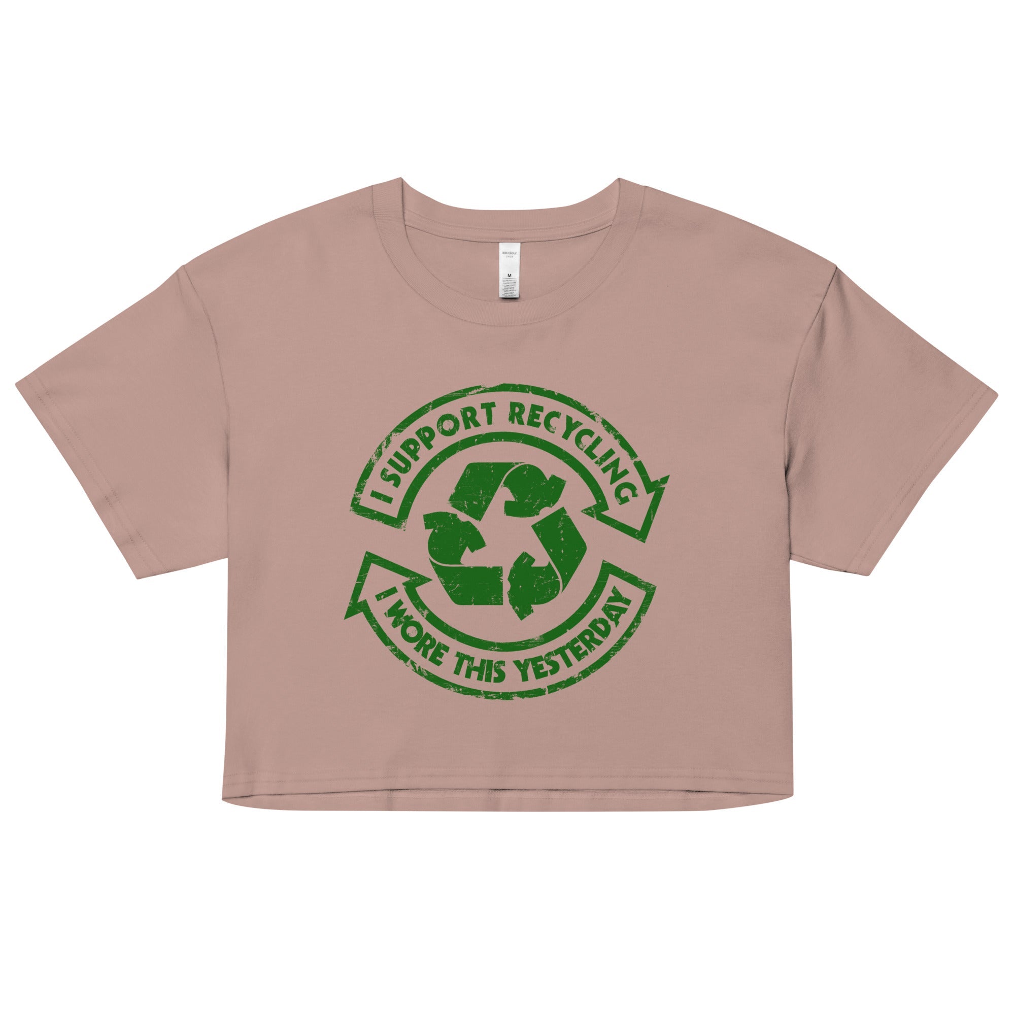 I Support Recycling Women's Crop Tee