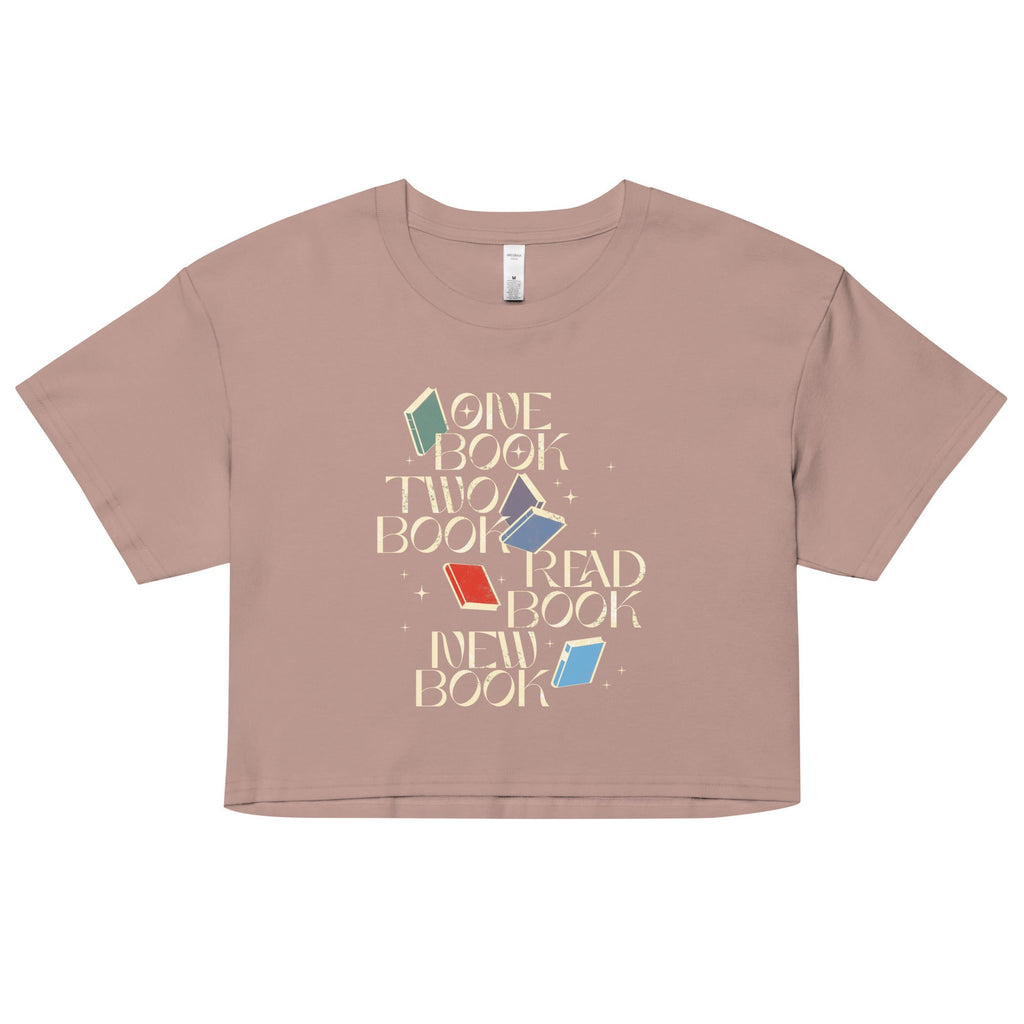One Book Two Book Read Book New Book Women's Crop Tee