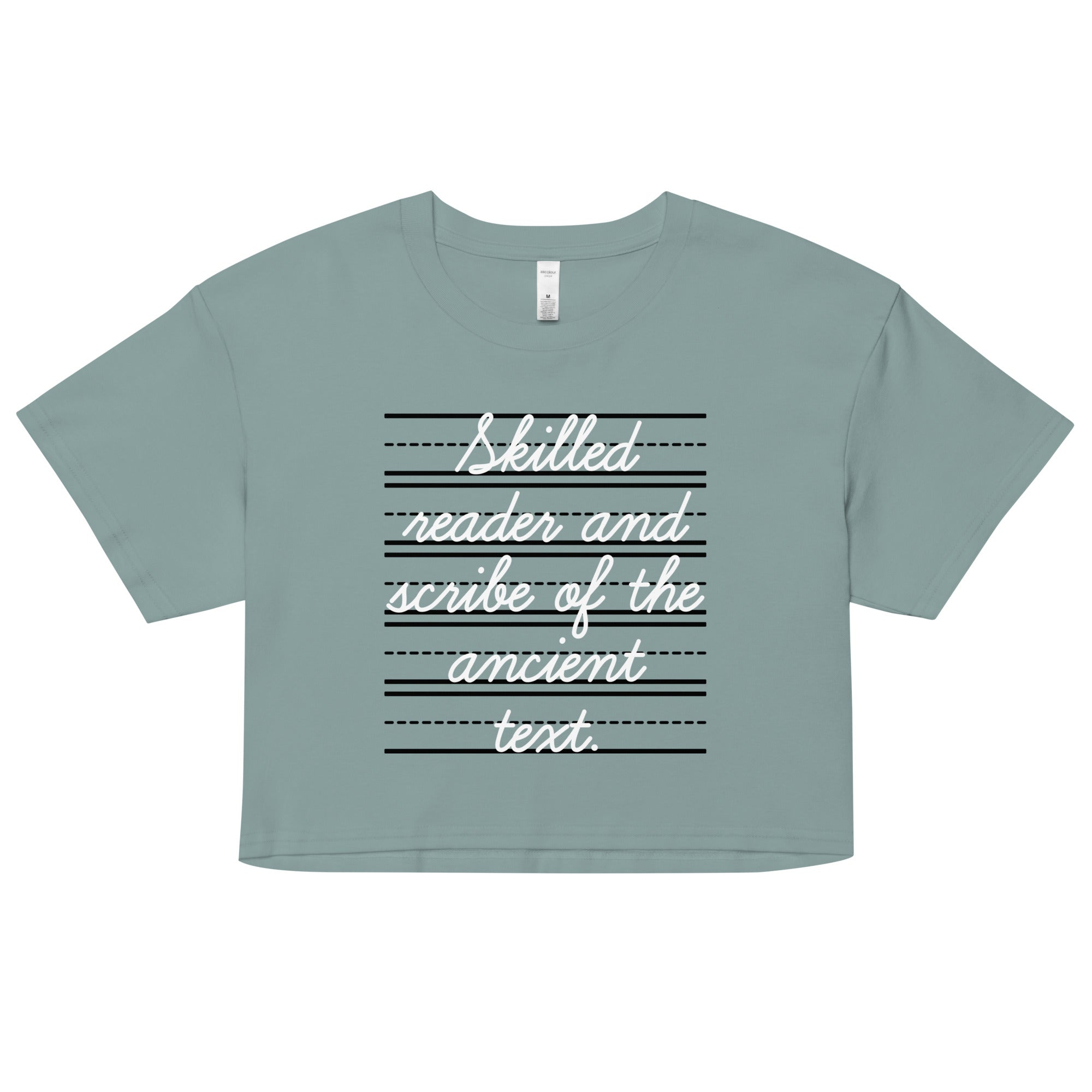 Skilled Reader And Scribe Of The Ancient Text Women's Crop Tee