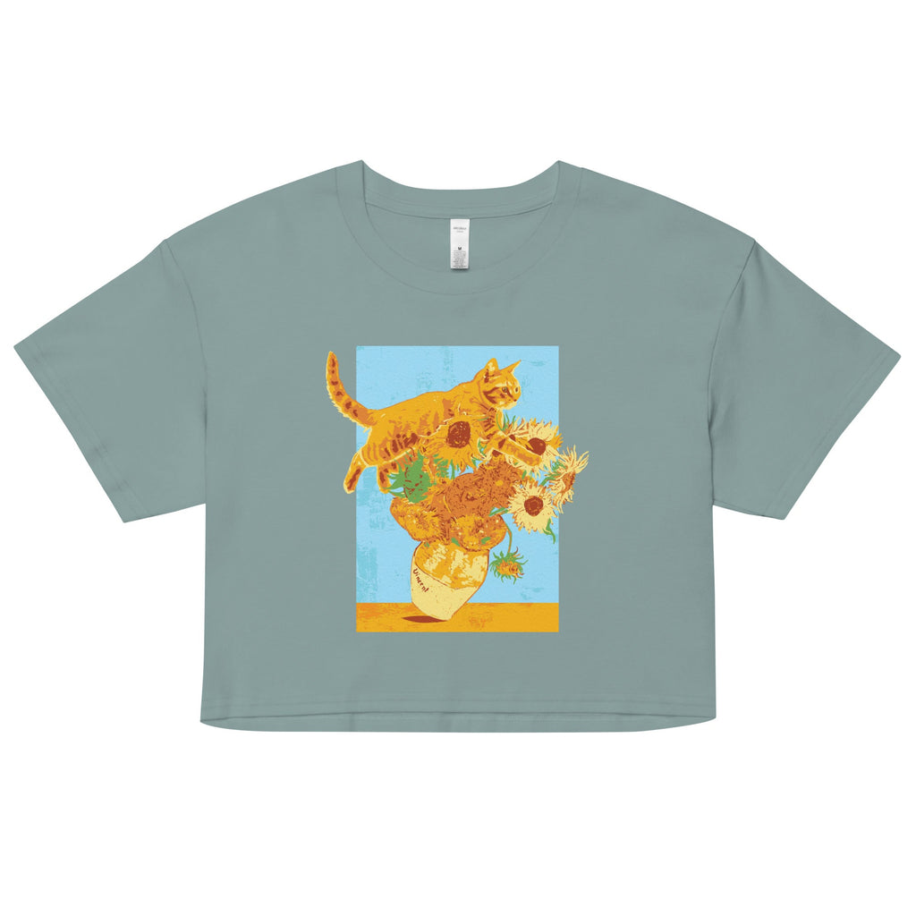 Van Gogh's Cat Women's Crop Tee