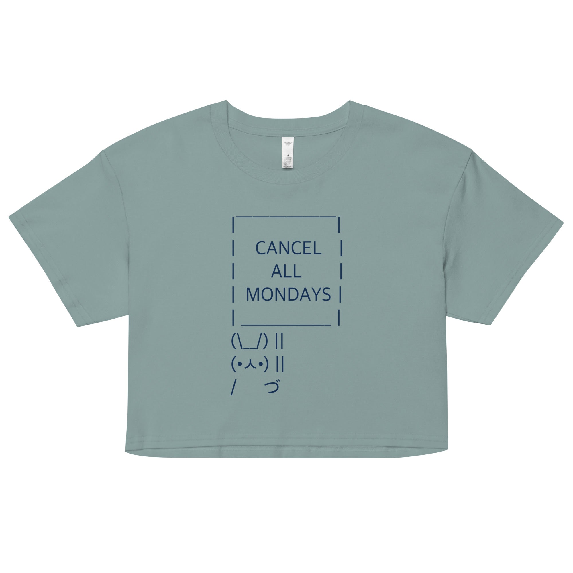 Cancel All Mondays Bunny Women's Crop Tee