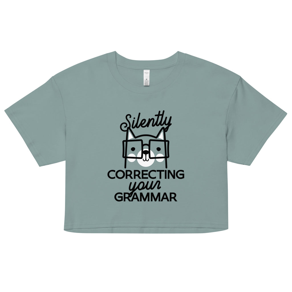Silently Correcting Your Grammar Women's Crop Tee