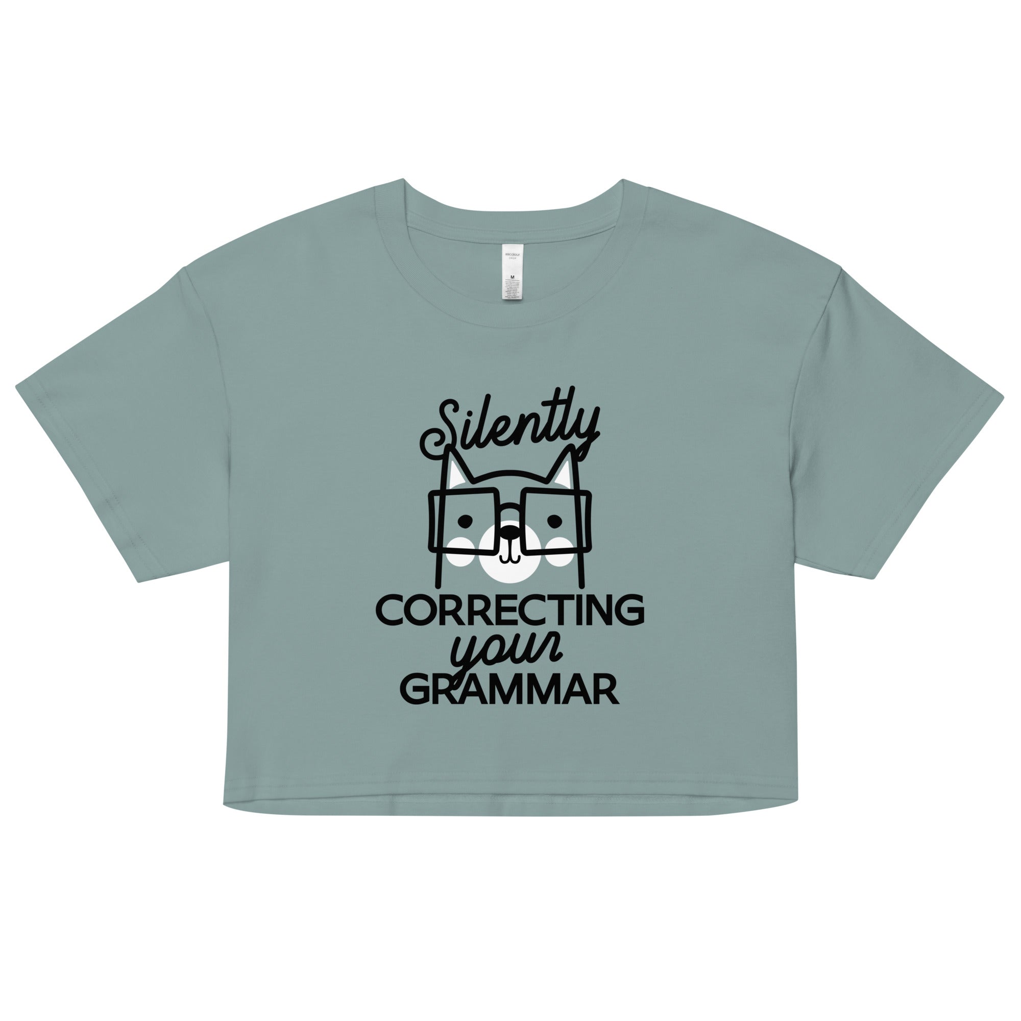 Silently Correcting Your Grammar Women's Crop Tee